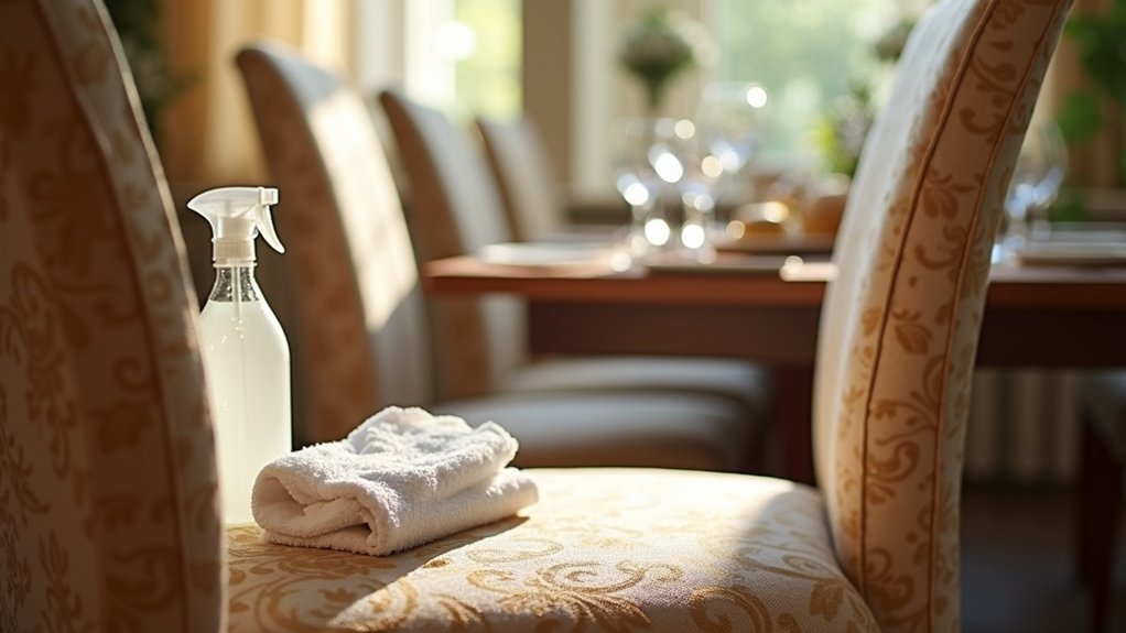 clean dining chair upholstery