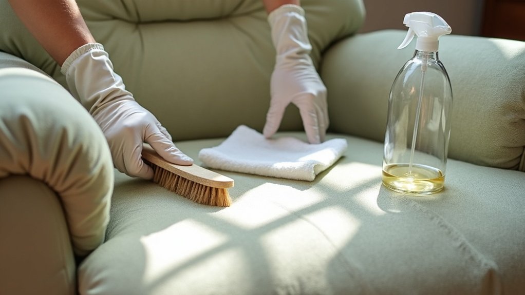clean fabric recliner properly