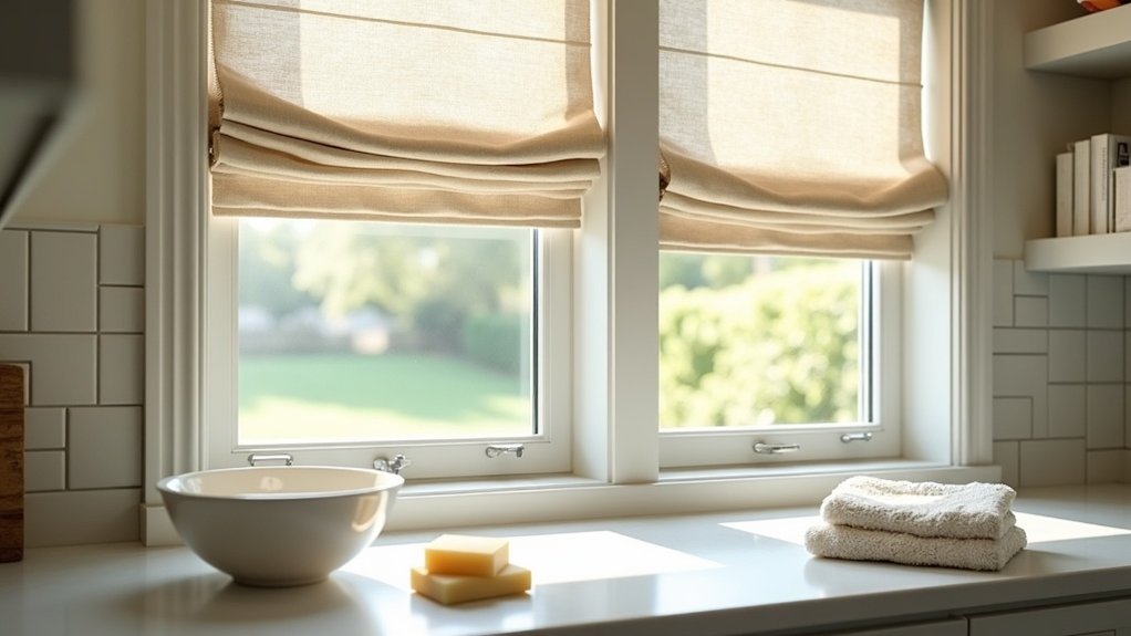 cleaning roman shade fabric