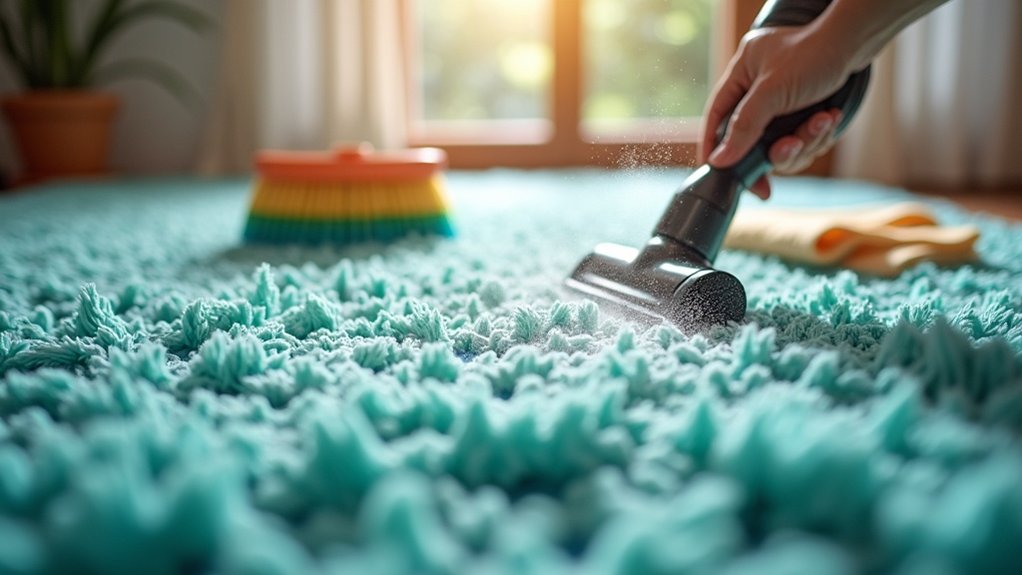 cleaning shag rugs properly