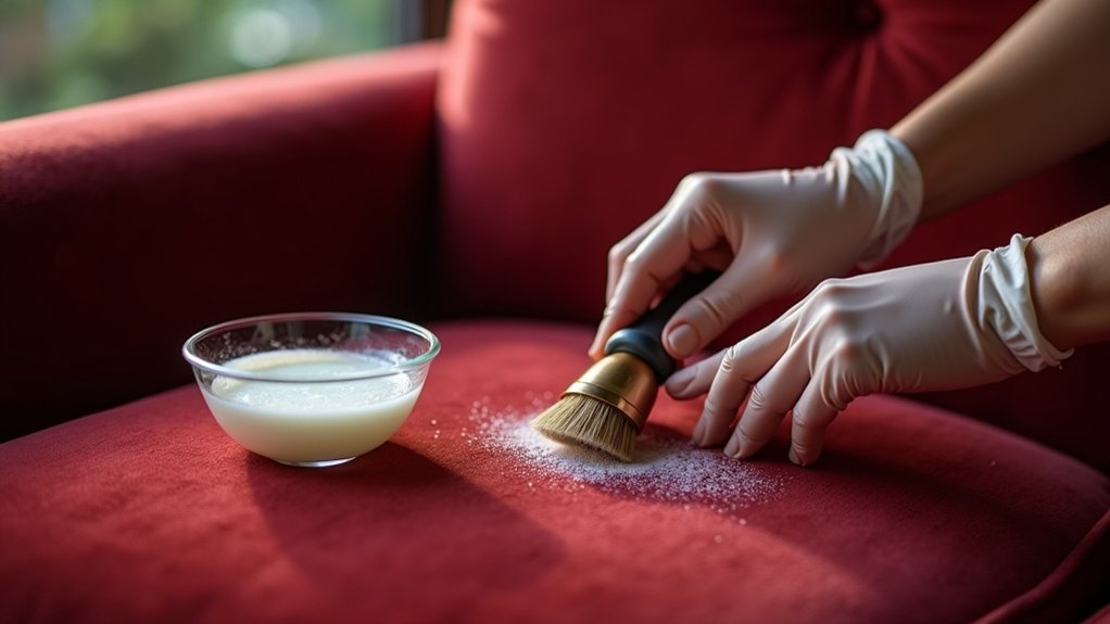 cleaning velvet couch tips
