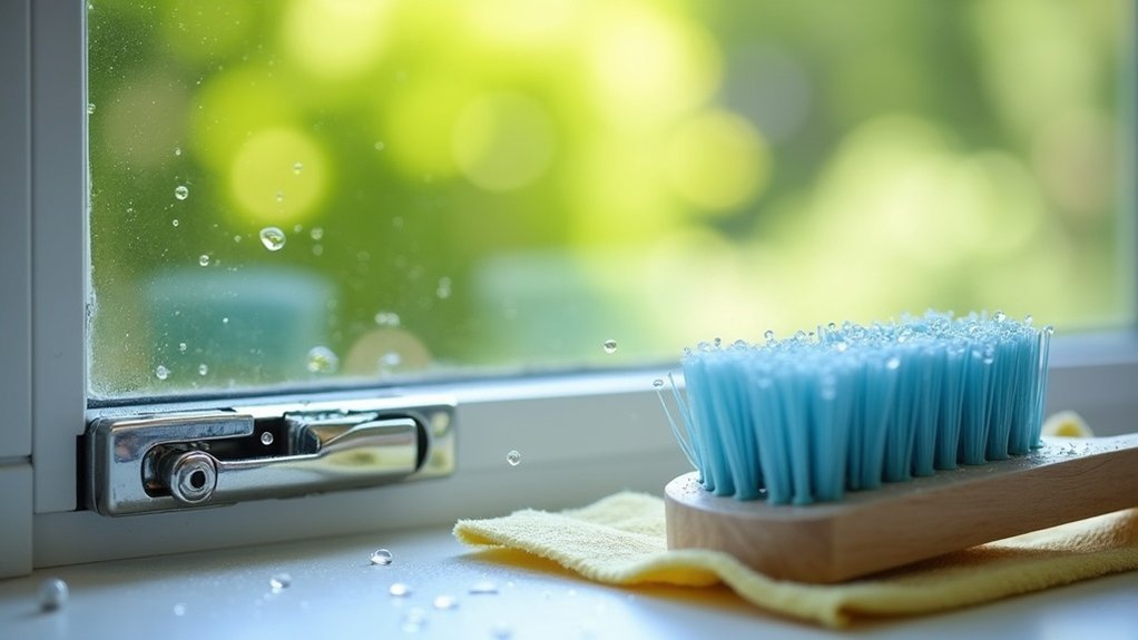 cleaning window hinge tips