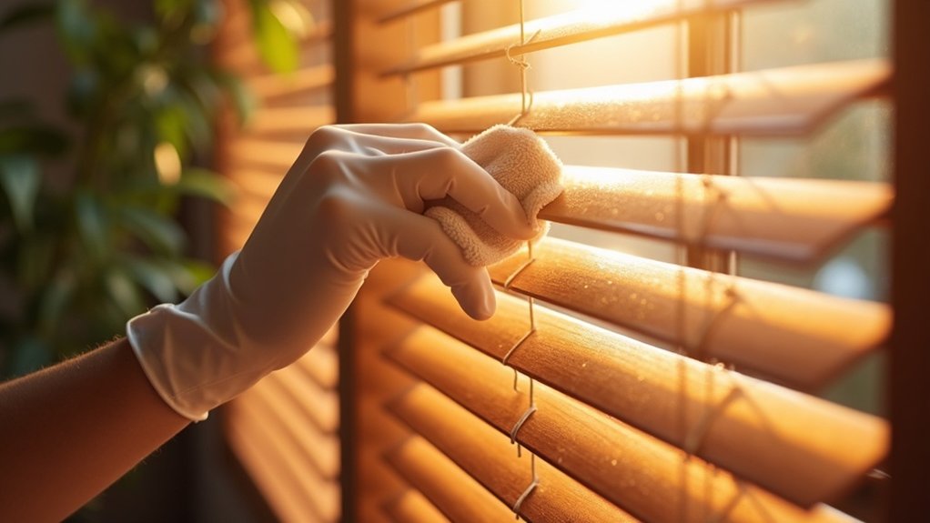 cleaning wood blinds properly