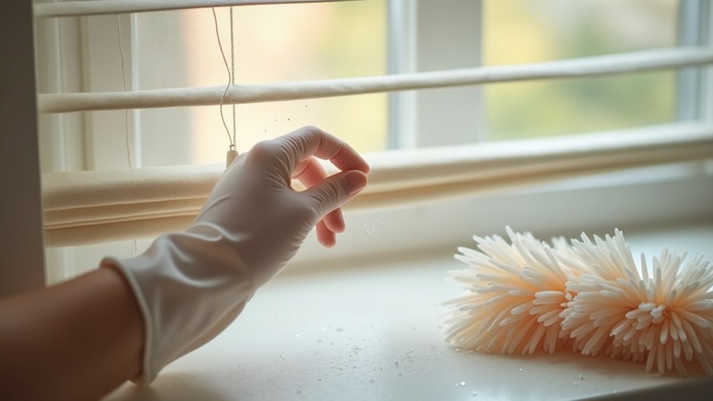 dust removal from blinds