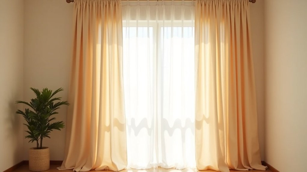 hang curtains high up