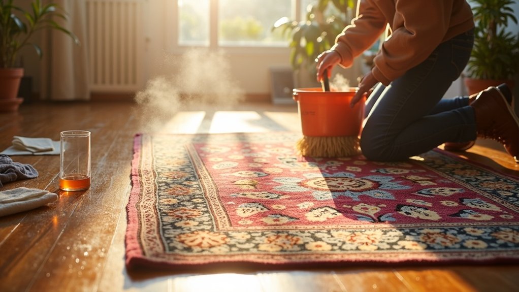manual rug cleaning techniques