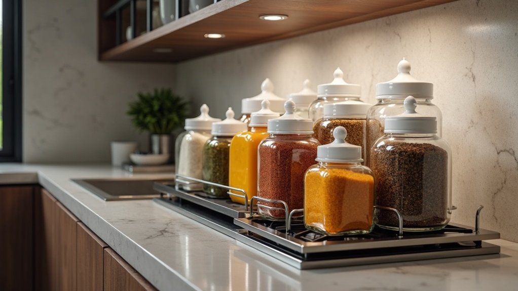 maximize kitchen shelf space