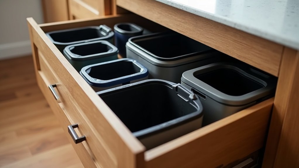 organized drawer trash solutions
