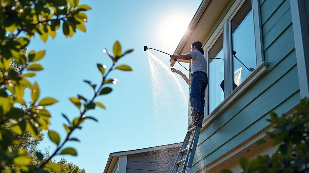 second story window cleaning