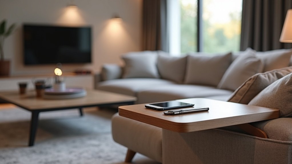 stylish charging sofa trays
