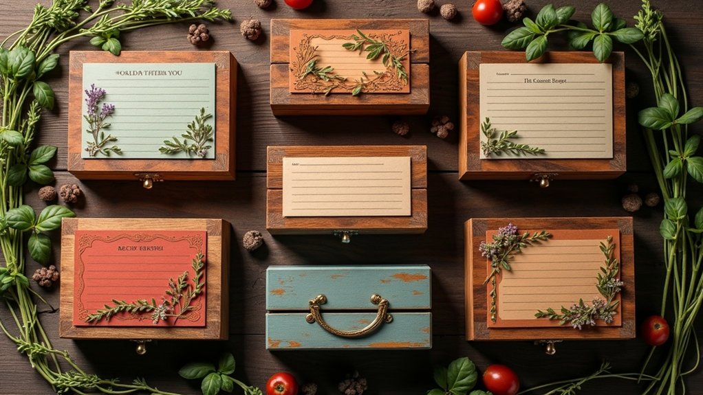 stylish recipe card organization