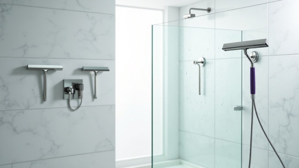 top shower squeegee holders